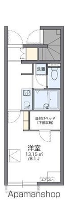 香川県坂出市久米町１丁目[1K/23.61m2]の間取図