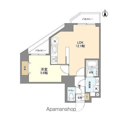 東京都江東区毛利２丁目[1LDK/41.91m2]の間取図