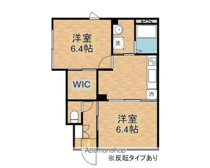 オーキッドＡ[2DK/52.51m2]の間取図