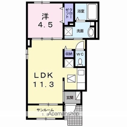 愛媛県今治市泉川町２丁目[1LDK/40.03m2]の間取図