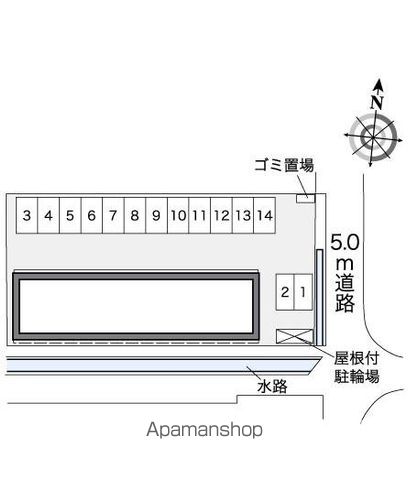 レオパレスＦ５６ 103 ｜ 愛媛県松山市土居田町34-2（賃貸アパート1K・1階・23.61㎡） その13