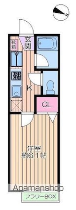 東京都江戸川区新堀２丁目[1K/20m2]の間取図