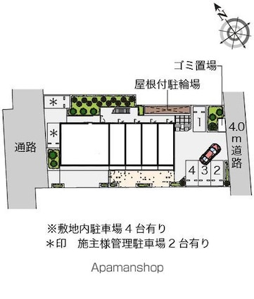 クレイノアーカーシャ[1K/26.21m2]の配置図
