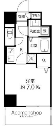 ＳＡＩＯＮ町屋[1K/25.13m2]の間取図