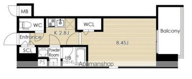 福岡市博多区神屋町のマンションの間取り