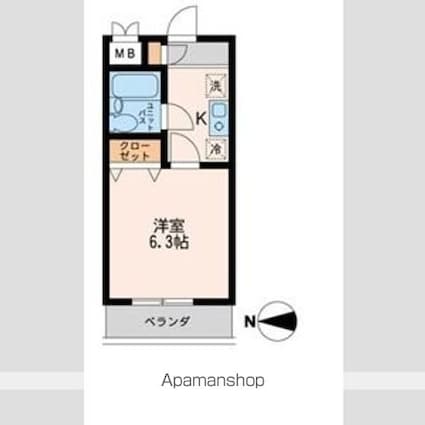 品川中延ステーションレジデンス[1K/19.71m2]の間取図