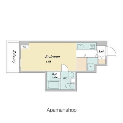 ＶＩＡ　ＬＡＴＴＥＡ志村[1R/29.16m2]の間取図