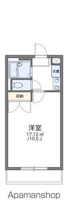 レオパレスウィステリアガーデン[1K/26.49m2]の間取図