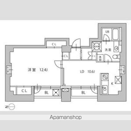 ルーチェ高輪[1LDK/55.49m2]の間取図