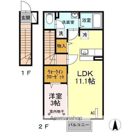 Ｋ’ｓ　Ｎｏｂｌｅ　Ⅱ[1LDK/41.71m2]の間取図