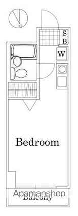 サンセール神楽坂[1R/18.03m2]の間取図