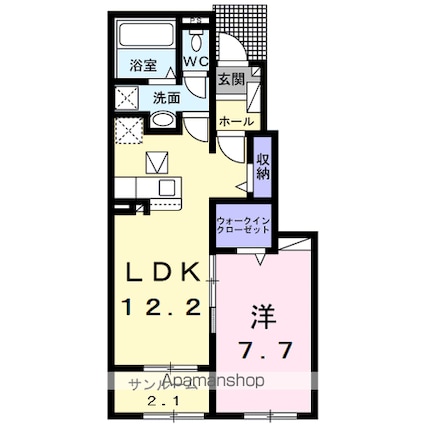 メゾン　シュクレ[1LDK/50.14m2]の間取図