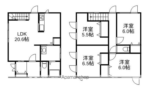 北郷5-9戸建の間取り写真