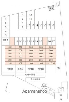香川県高松市屋島西町[2LDK/69.3m2]の配置図