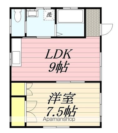 クラハウス[1LDK/39.66m2]の間取図