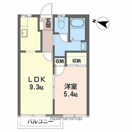 ゴールド・リサ[1LDK/35m2]の間取図