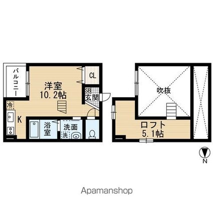 Ｈａｕｓｅ（ハウゼ）[1R/24.27m2]の間取図