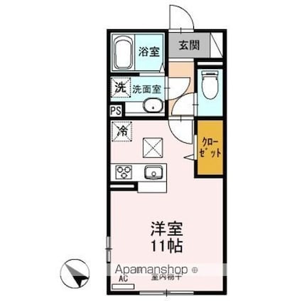 レガーロ[1R/30.27m2]の間取図