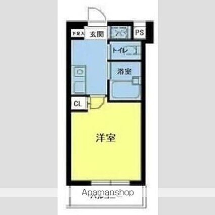 スカイコート文京白山[1K/20.01m2]の間取図