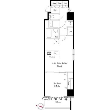 グレイス綾瀬[1LDK/43.6m2]の間取図