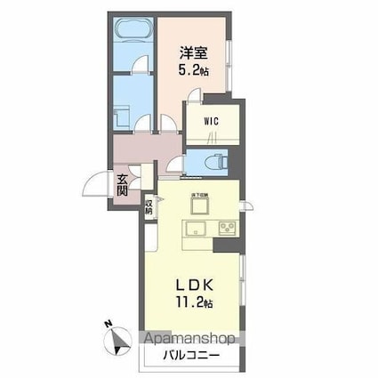 Ｃｏｍｏｄｏ．ＴＴ[1LDK/44.45m2]の間取図