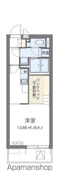 ミランダシュエット[1R/26.08m2]の間取図