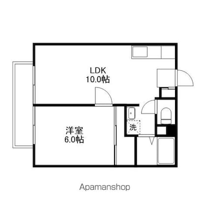 パナハイツ杉本[1LDK/35.92m2]の間取図