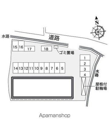 レオパレスファミール　翠峰[1K/28.02m2]の配置図