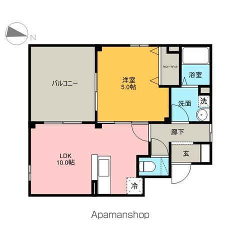 【千葉市中央区南町のアパートの間取り】