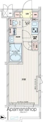 ルーブル練馬赤塚[1K/25.52m2]の間取図