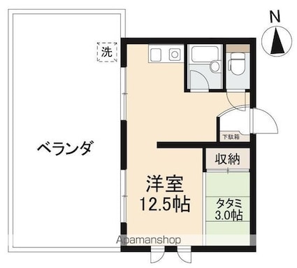 グランドール幸[1R/29.81m2]の間取図