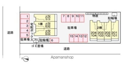 エレガンシアゼファーⅠ[1LDK/46.29m2]の配置図