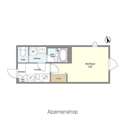 ネオアーバンレジデンス方南町[1K/22.5m2]の間取図