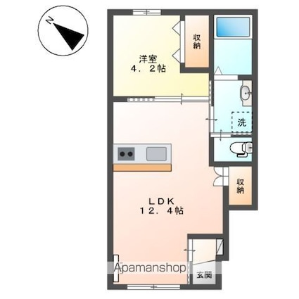 仮）羽生市西スターテラスⅡ・Ｌ[1LDK/40.03m2]の間取図