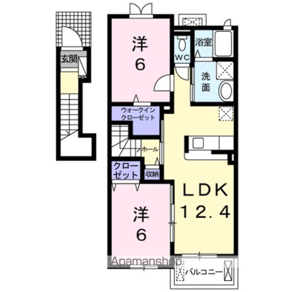 フォルッシュ　ドライ　Ⅱ[2LDK/58.75m2]の間取図