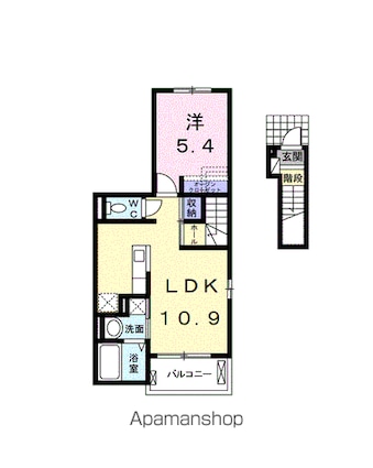 シティハウスセピアⅡ[1LDK/41.26m2]の間取図