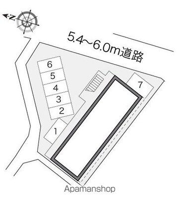レオパレス明月[1K/23.18m2]の配置図