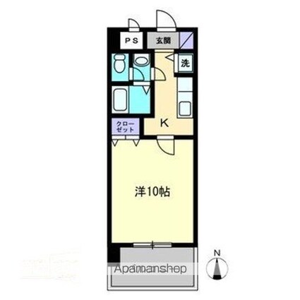 ＣＩＴＹ　ＳＰＩＲＥ東石井[1K/30.41m2]の間取図