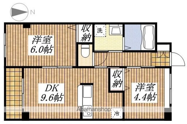 東大和市仲原のマンションの間取り