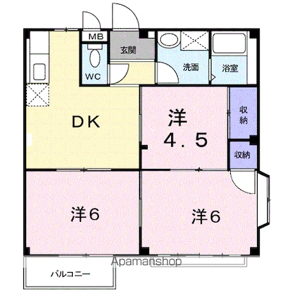 エルディム　リーベ[3DK/52.99m2]の間取図