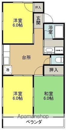 皆川ハイツ[3DK/51.27m2]の間取図