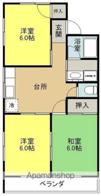 皆川ハイツ[3DK/51.27m2]の間取図