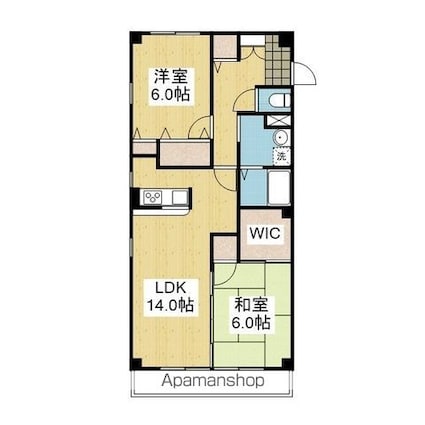 フォブール千都[2LDK/62.7m2]の間取図