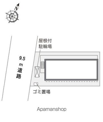 レオパレスＰＡＲＴＮＥＲ[1K/19.87m2]の配置図