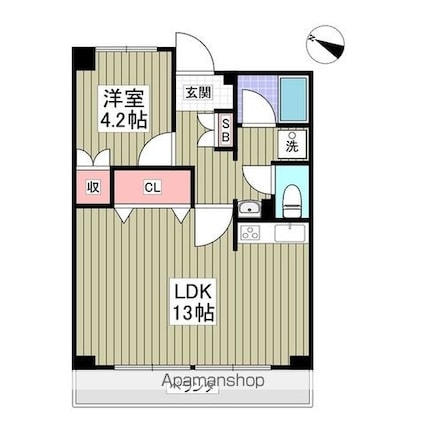 サリジェ志村公園[1LDK/41.65m2]の間取図