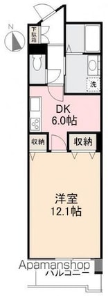 ＧｌｉｔｔｅｒⅢ[1DK/47.03m2]の間取図
