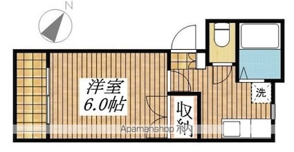 東京都立川市錦町１丁目[1K/24.22m2]の間取図