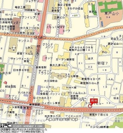ロイヤルアメニティー新宿[1K/18.9m2]の配置図