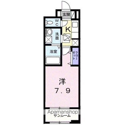 Ｔｅａ　Ｔｒｅｅ[1K/29.63m2]の間取図