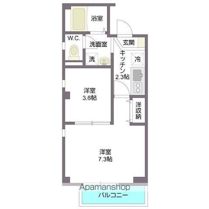 ビューノ　Ｎ[1K/29.9m2]の間取図